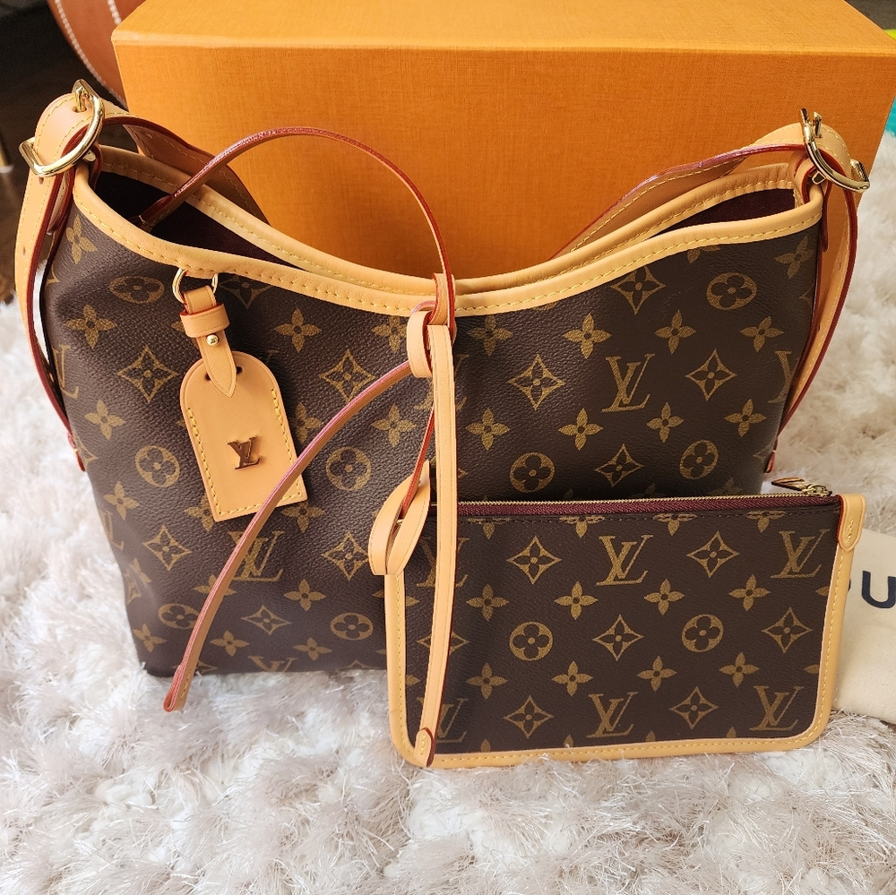 New Authentic Lovis Vuitton Carry All PM Monogram Brown Shoulder Bag